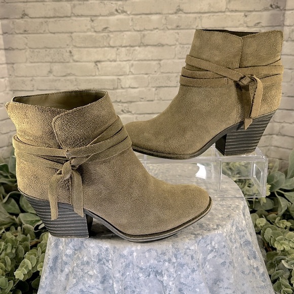 Sole Society “Maren” Tan Suede Round-Toe Western Fashion Booties WMS 8.5B🤎VGUC - Picture 4 of 12